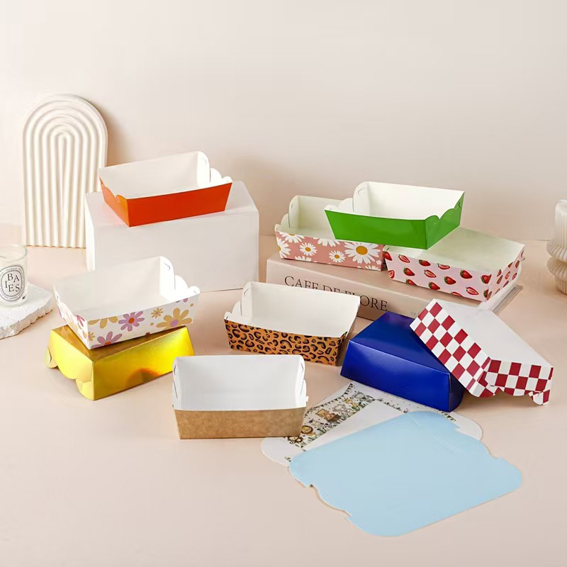 Cotton Candy Cone - 100pcs Checkered Food Boxes Paper Snack