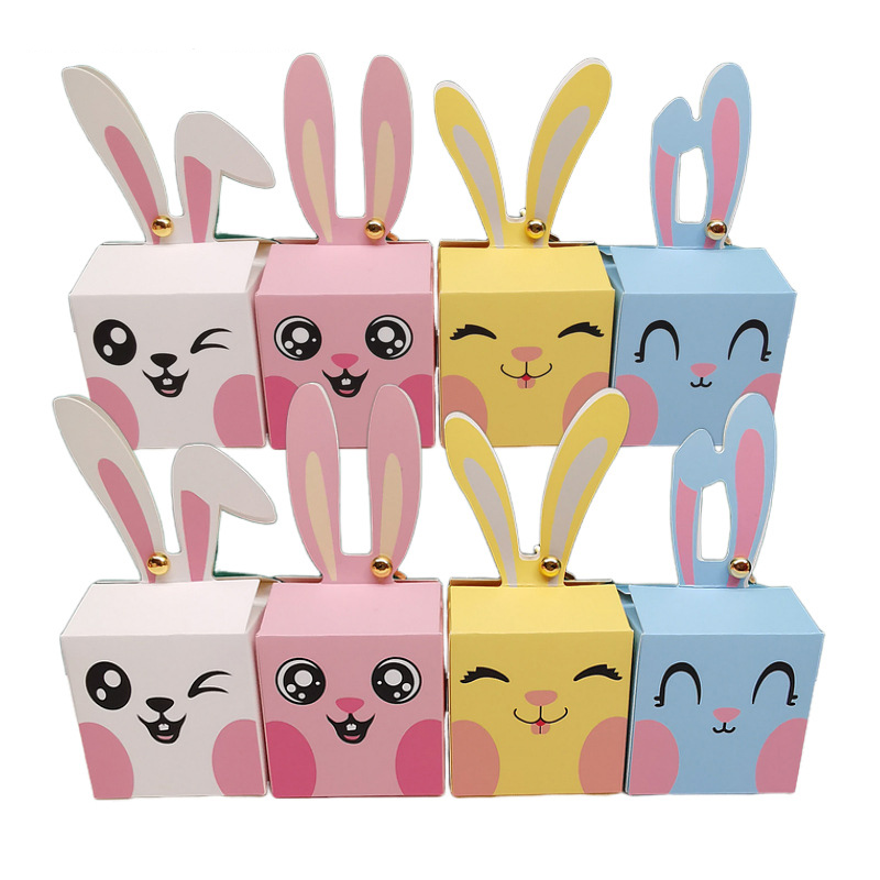 Event Party Box - 12/24Pcs Cartoon Rabbit Candy Box Happy