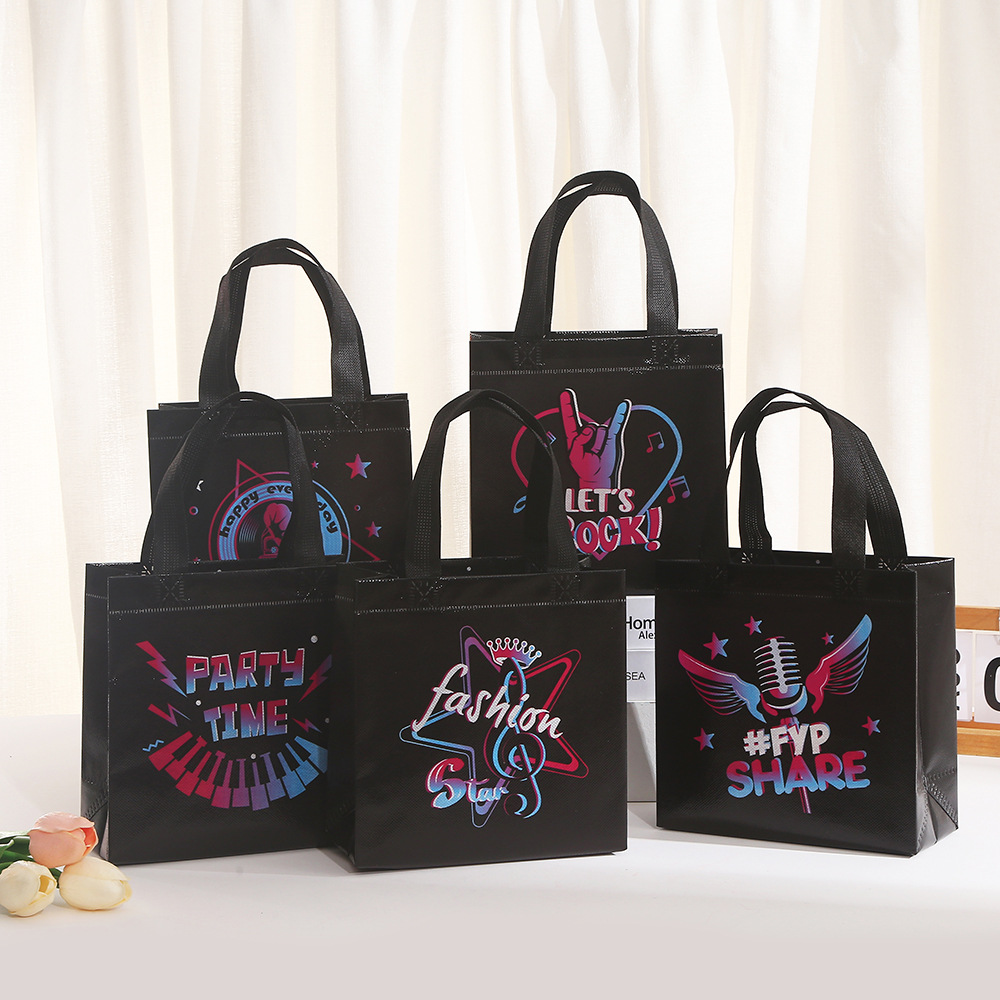 10Pcs Black Let's Rock Music T - Event Party Shop recension och pris