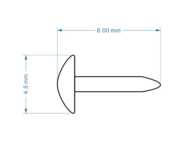 500pcs 4.5mm White  Metal Brad - Papercraft Supply Invitation recension och pris