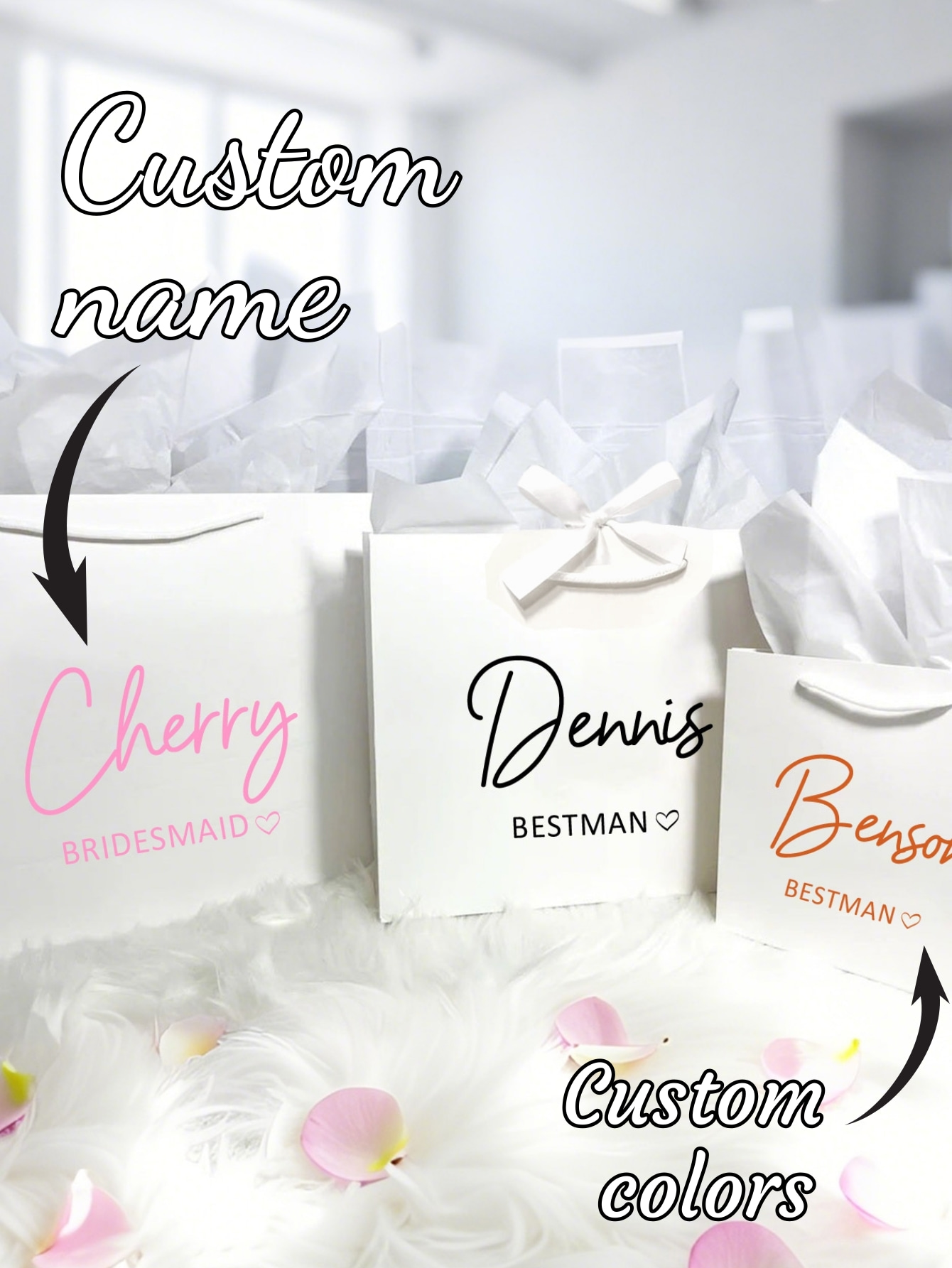 1pc Custom Wedding Bridesmaid  - Party Favor Bag recension och pris