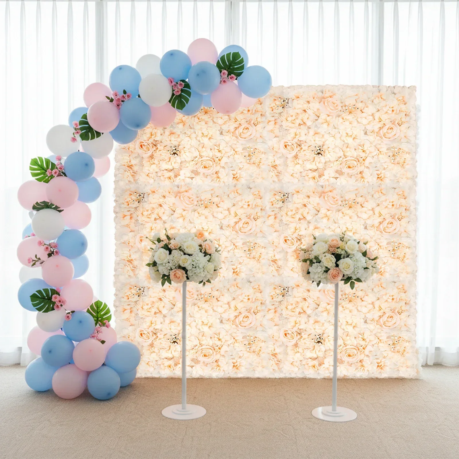 6 PCS 60*40cm Artificial Flowe - Flower Wall Panel recension och pris
